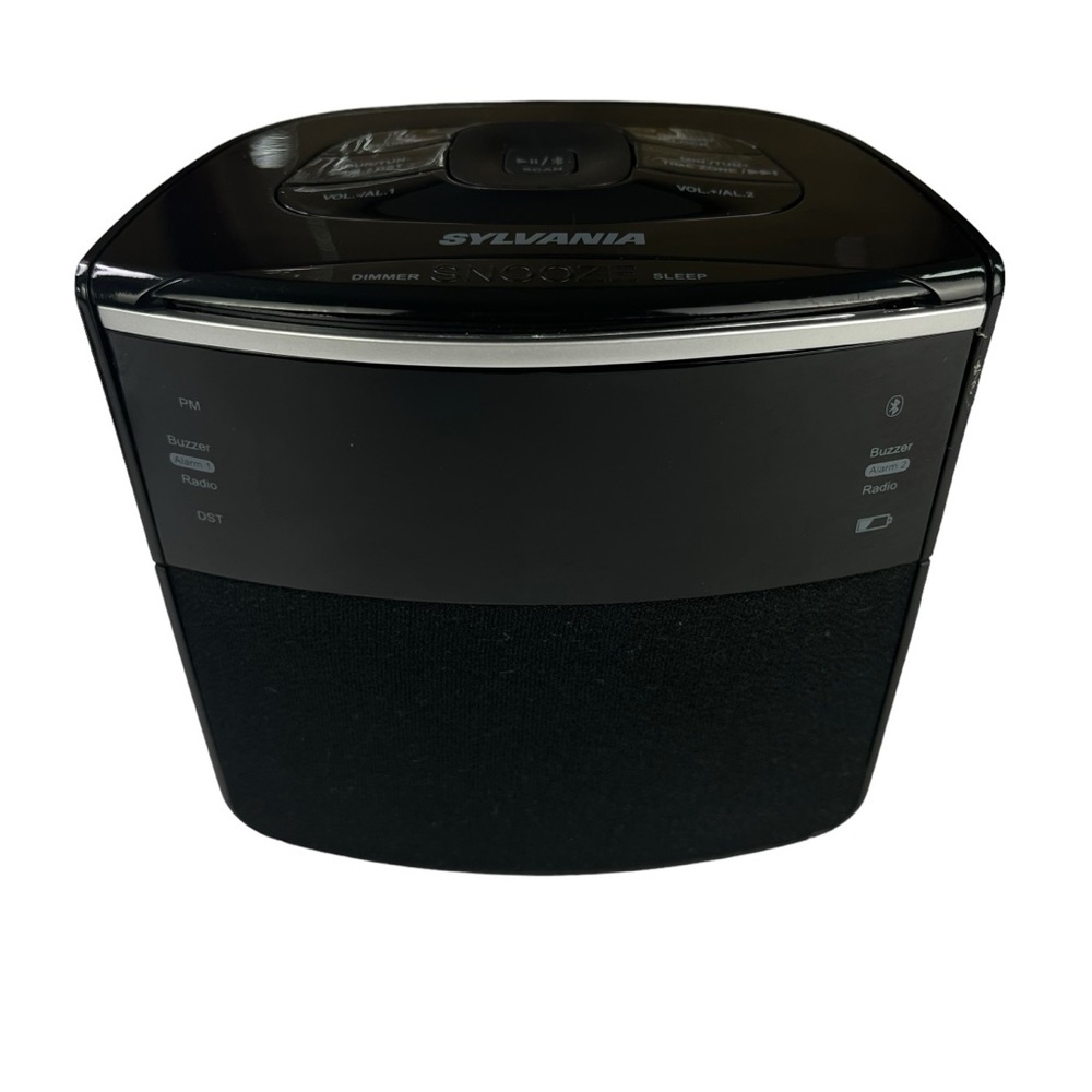 Sylvania Bluetooth Auto Set Clock Radio Dual Alarm‎